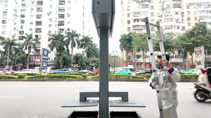 Thiết bị GODA với hai khoang phân loại rác